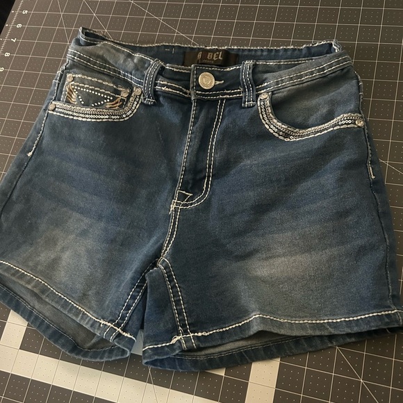 BKE Pants - BKE Indigo Jean Shorts with Contrast Stitching